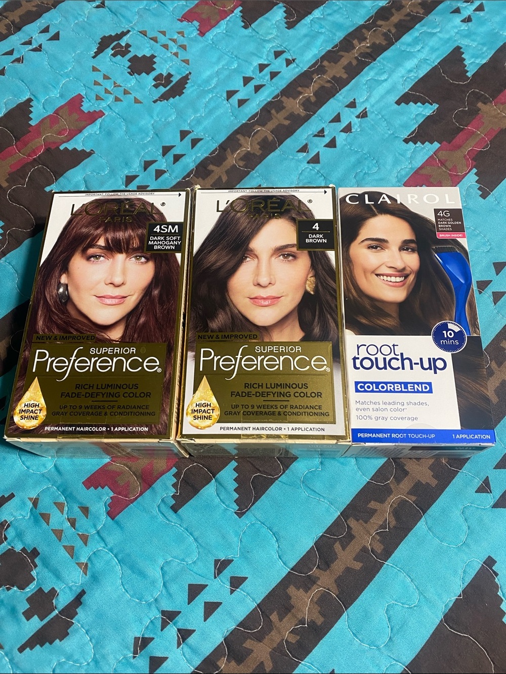 Hair dye lot.  Decided to quit coloring my hair.